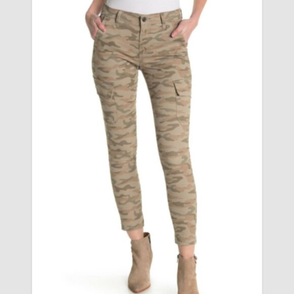 Joe's Jeans - Womens Mid Rise Utility Skinny Jeans - Olive Camo - Picture 1 of 8